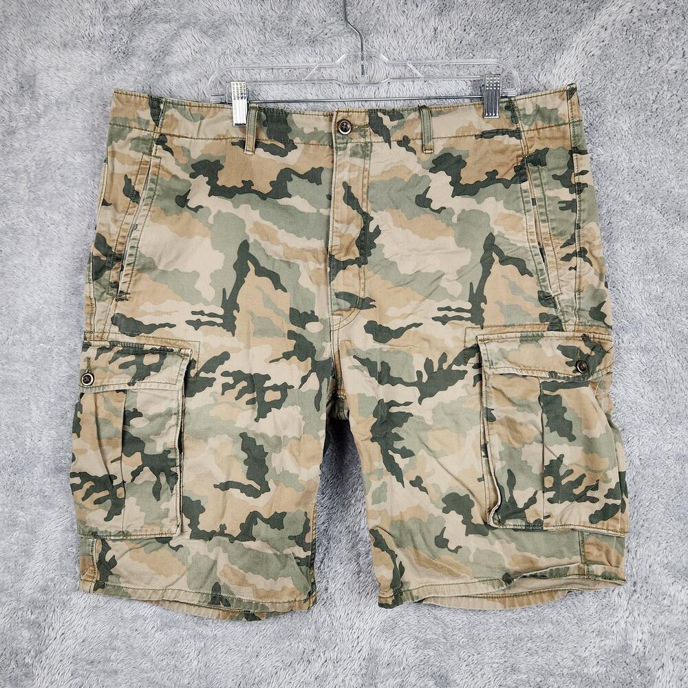 Levis Cargo Shorts Mens 36 Green Camo Utility Pockets Outdoor Army Casual Hiking